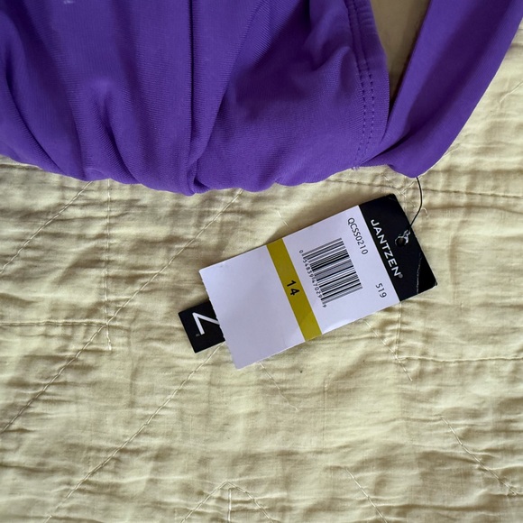 Jantzen Vibrant Purple Swimsuit Halter or Strapless Size 14 NWT - Picture 4 of 6
